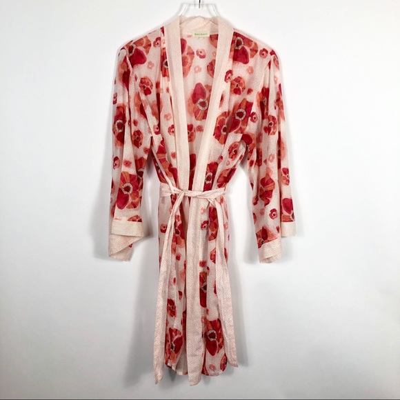 World Market Other - World Market Floral Polka Dot Cotton Robe Kimono